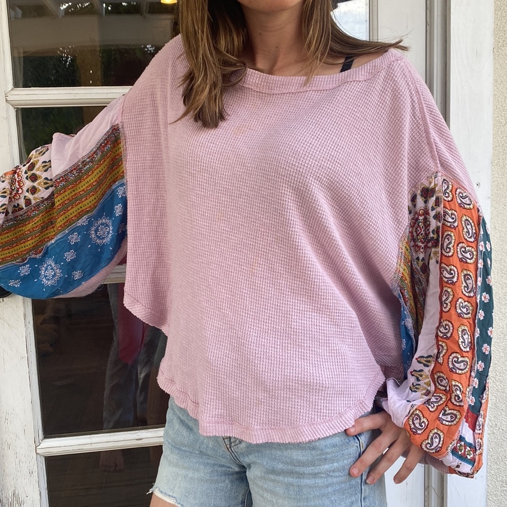 Free People balloon sleeve top